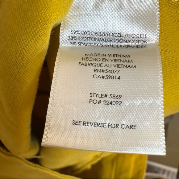 CAbi | Yellow Straight Leg Utility Women's Pants | #5869 | Sz 8 - Picture 9 of 10